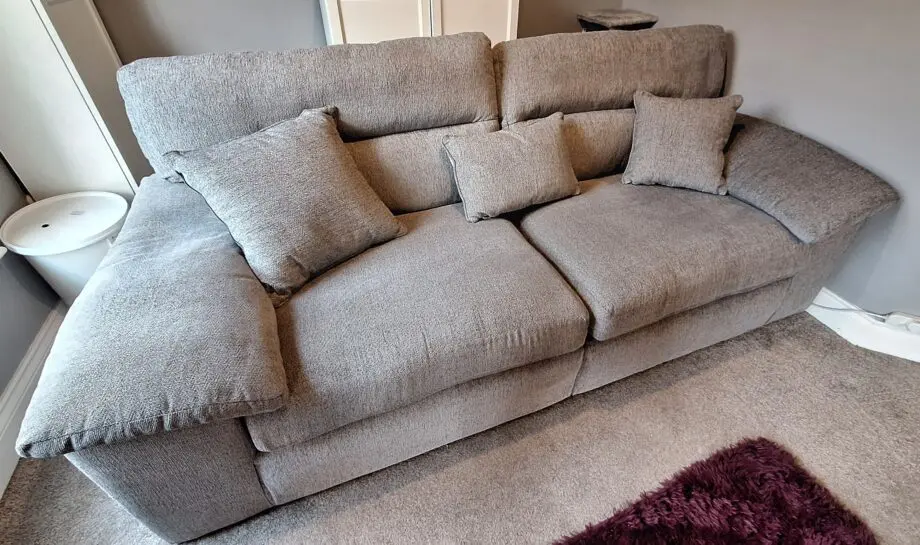 Oak Furniture Land Morgan 3 Seater Sofa Steel