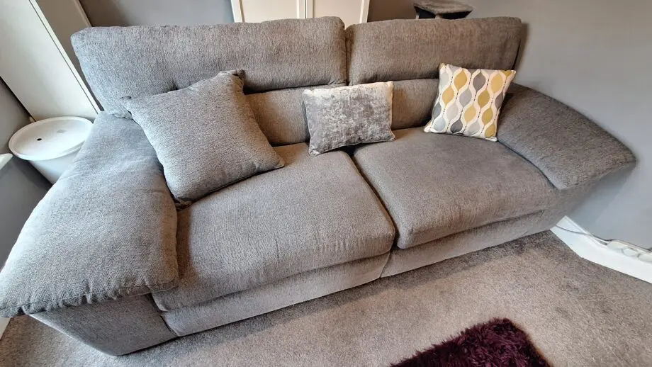 Oak Furniture Land Morgan 3 Seater Sofa Steel