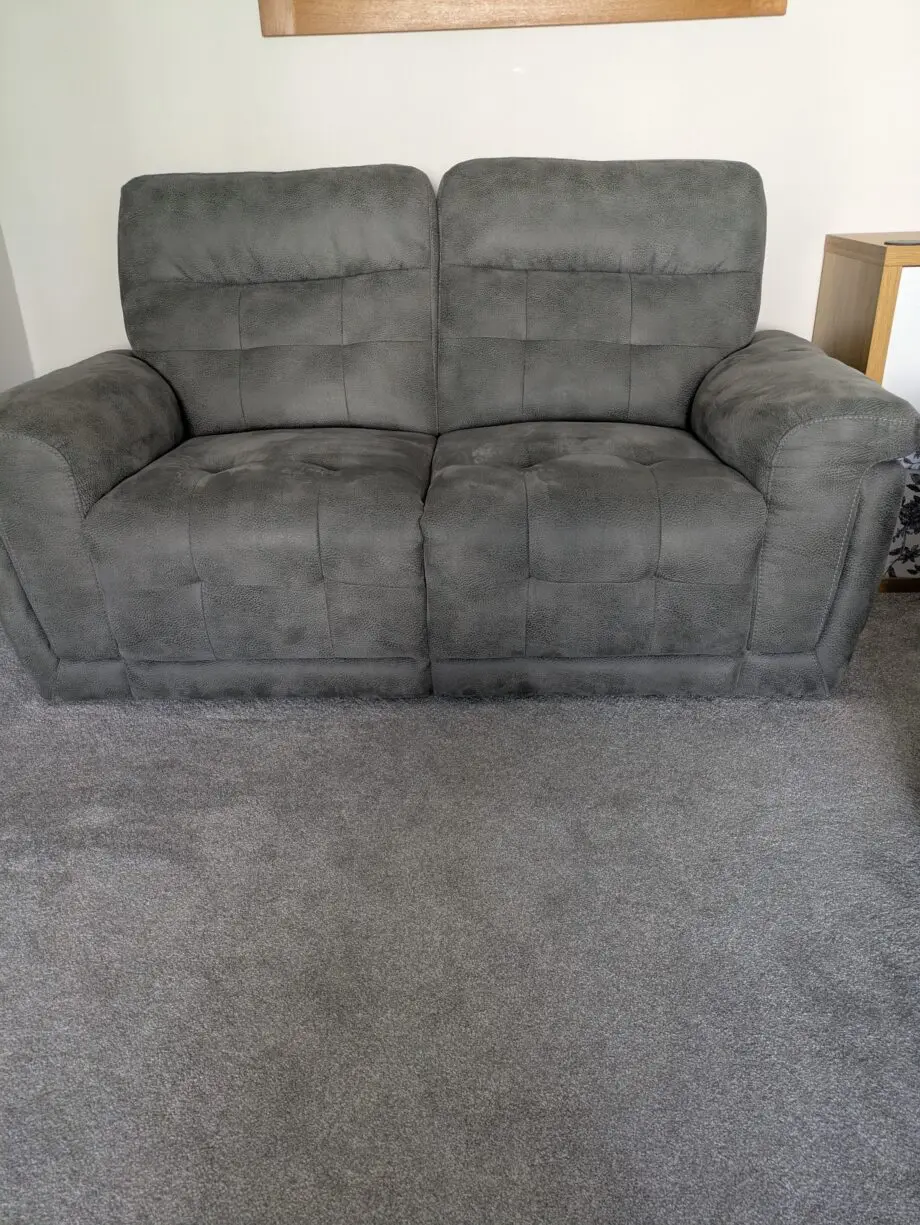 SCS PEPE Endurance 3 seater power recliner and 2 seater manual recliner in grey
