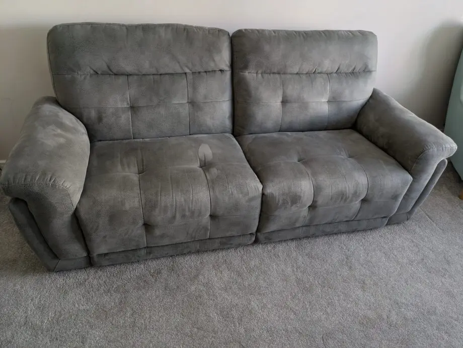 SCS PEPE Endurance 3 seater power recliner and 2 seater manual recliner in grey