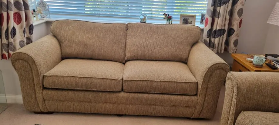 2, Furniture village sofas and matching footstool