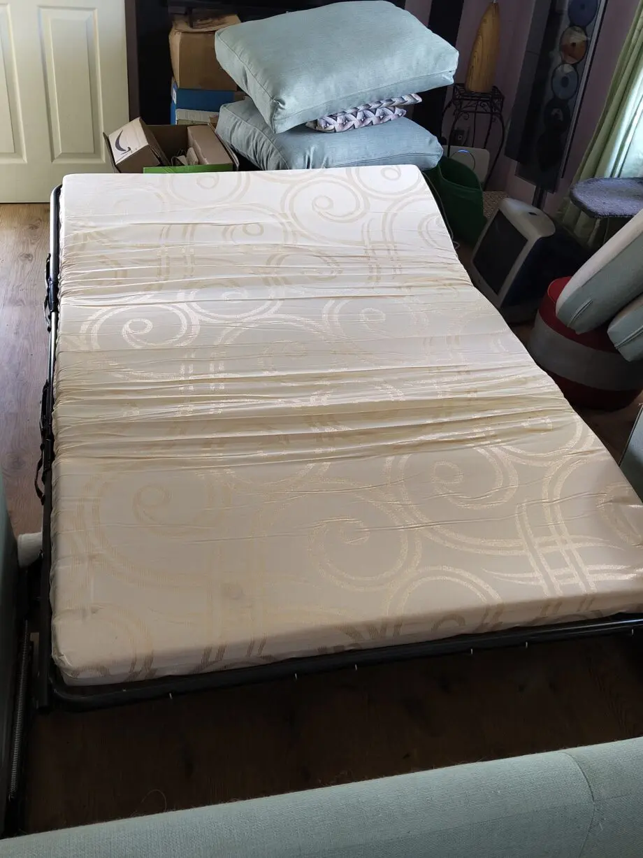 DFS turquoise blue double sofabed