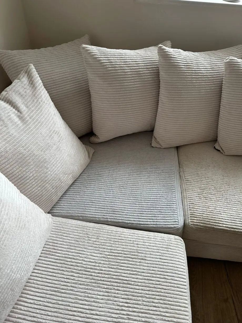 Beige corner sofa