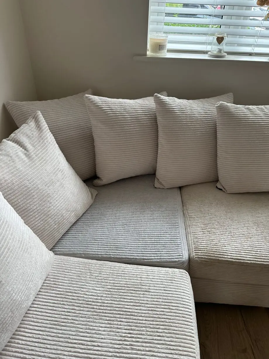 Beige corner sofa
