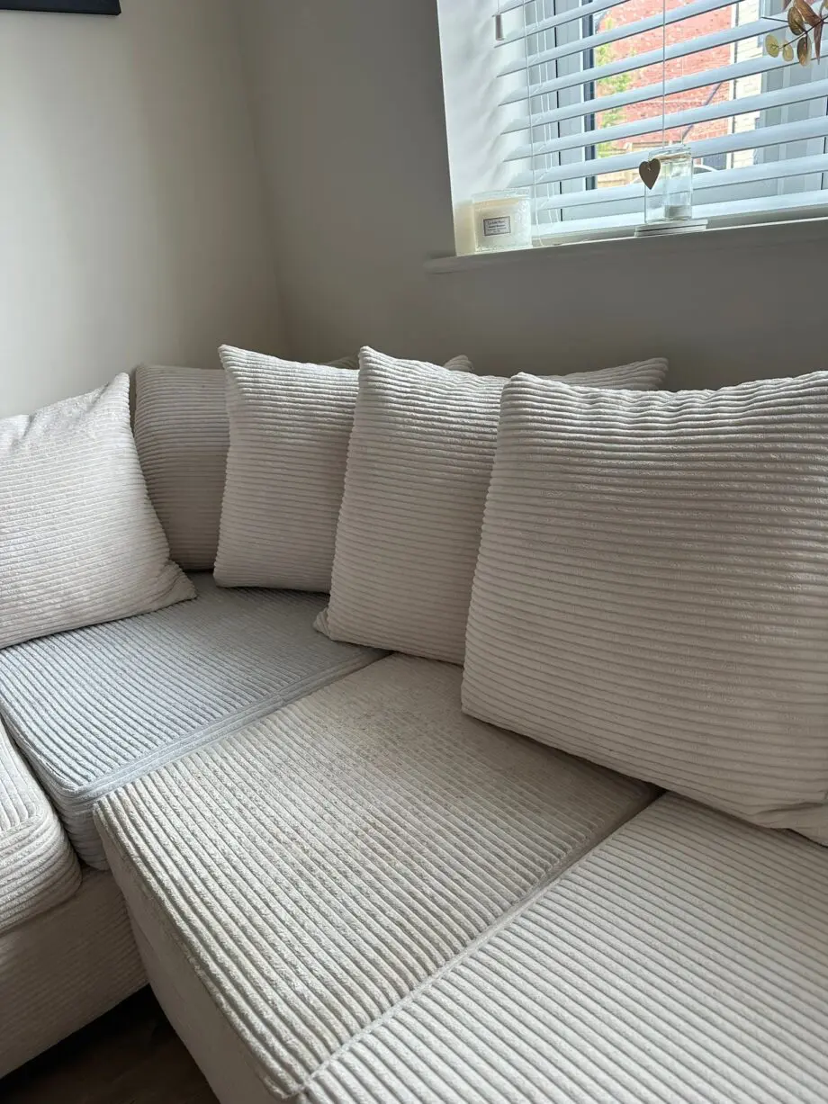 Beige corner sofa