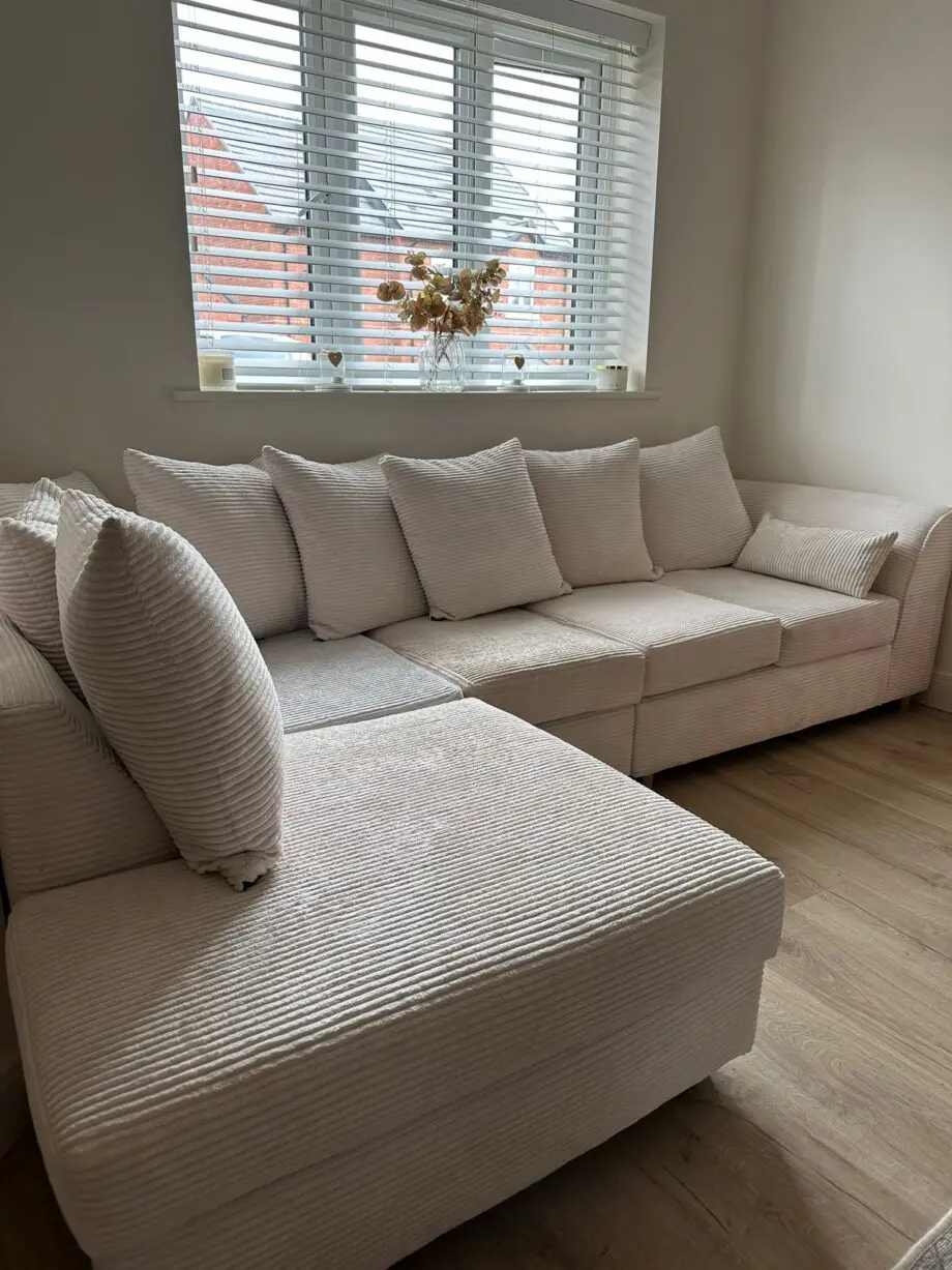 Beige corner sofa