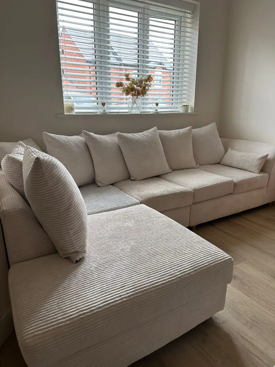 Beige corner sofa