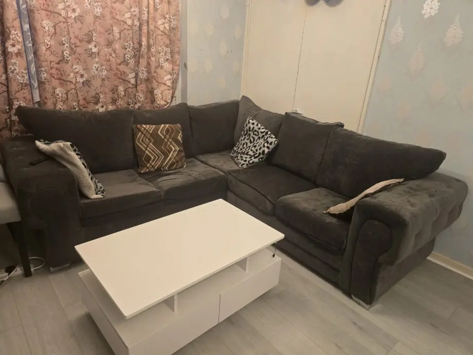 Grey corner sofa