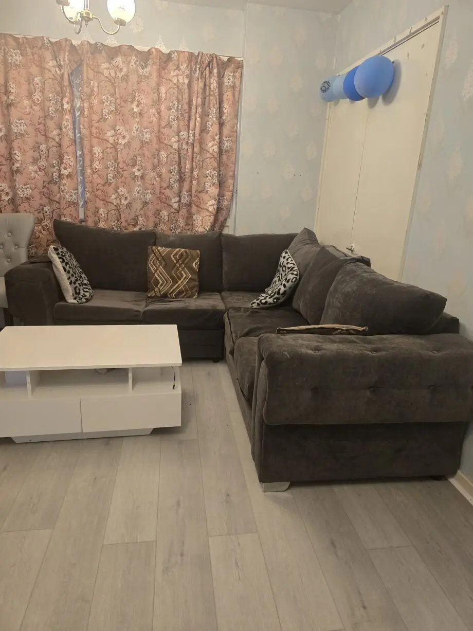 Grey corner sofa