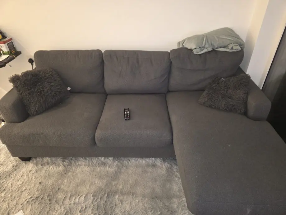 Hazel 3 Seater Chaise Sofa, Boucle Fabric