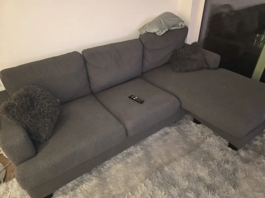 Hazel 3 Seater Chaise Sofa, Boucle Fabric