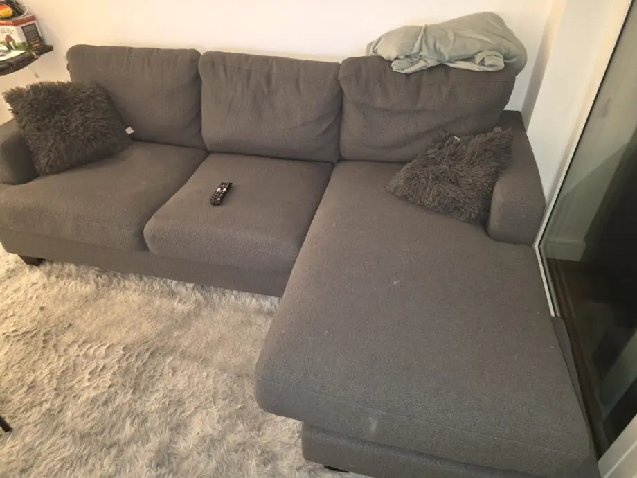 Hazel 3 Seater Chaise Sofa, Boucle Fabric
