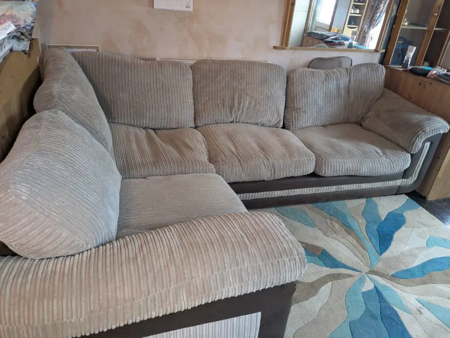 SCS L shaped sofa with pull out bed