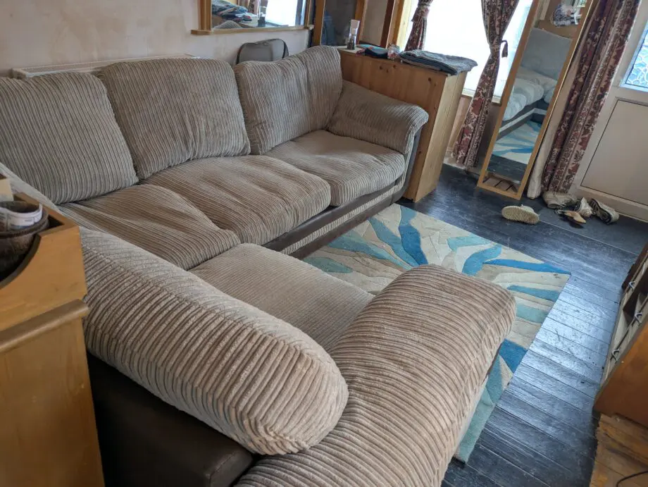 SCS L shaped sofa with pull out bed