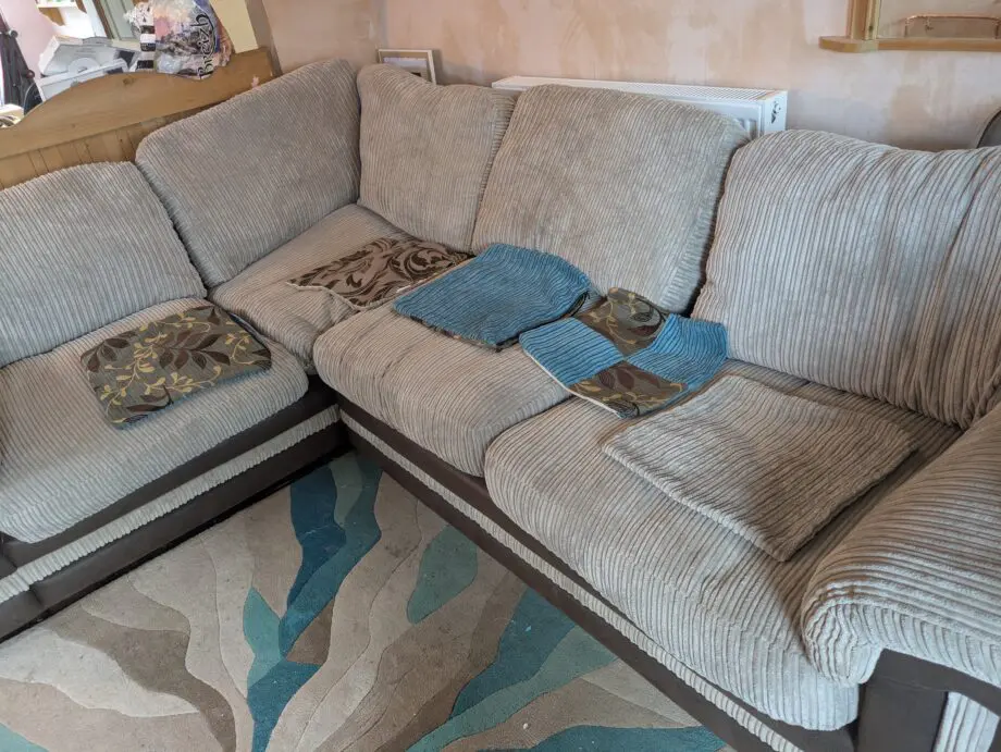 SCS L shaped sofa with pull out bed