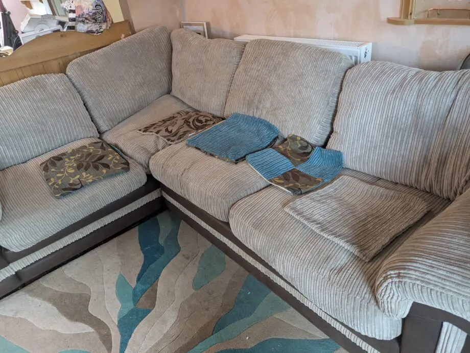 SCS L shaped sofa with pull out bed
