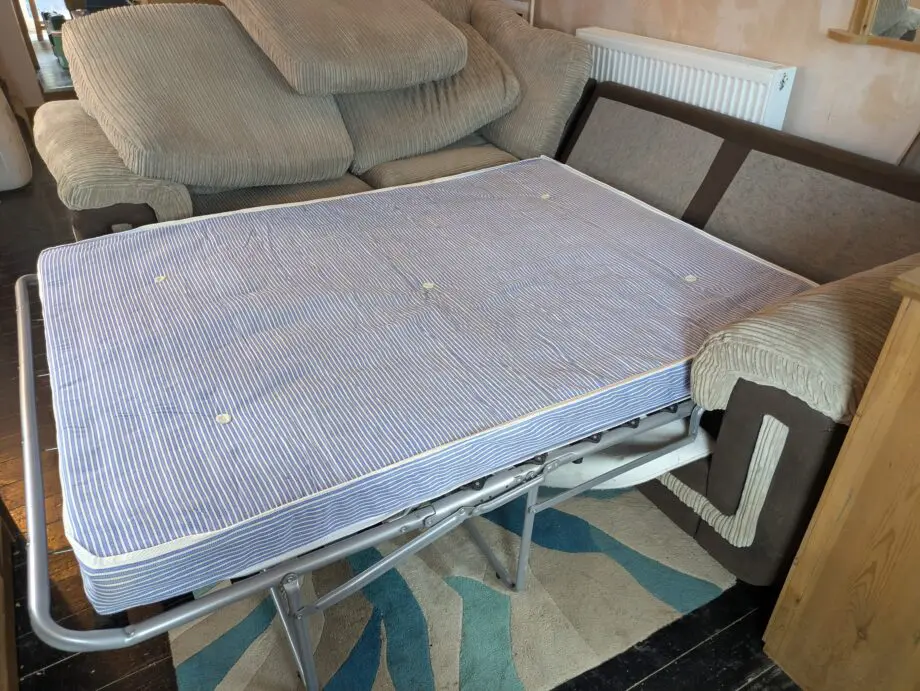SCS L shaped sofa with pull out bed