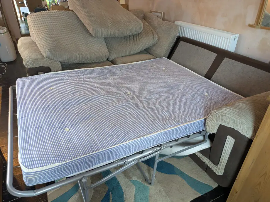 SCS L shaped sofa with pull out bed