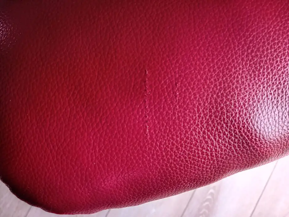 DFS Navona red leather chair