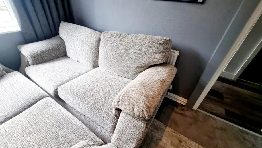 SCS Whisper 2 x 3 Seater with matching puffet/foot stool