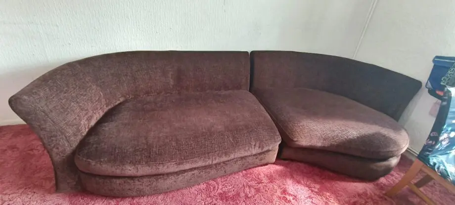 Corner Sofa(5 Seater; with 6 huge size same fabric n color cushions)