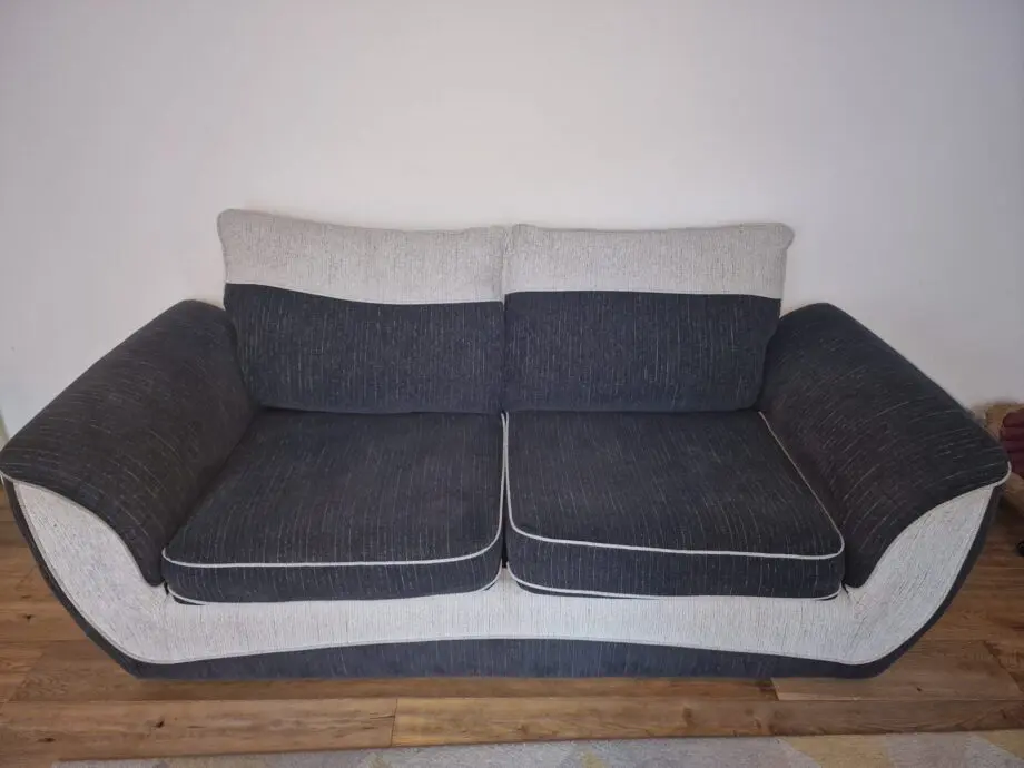 SCS Blue/White 2 & 3 Seater Sofa