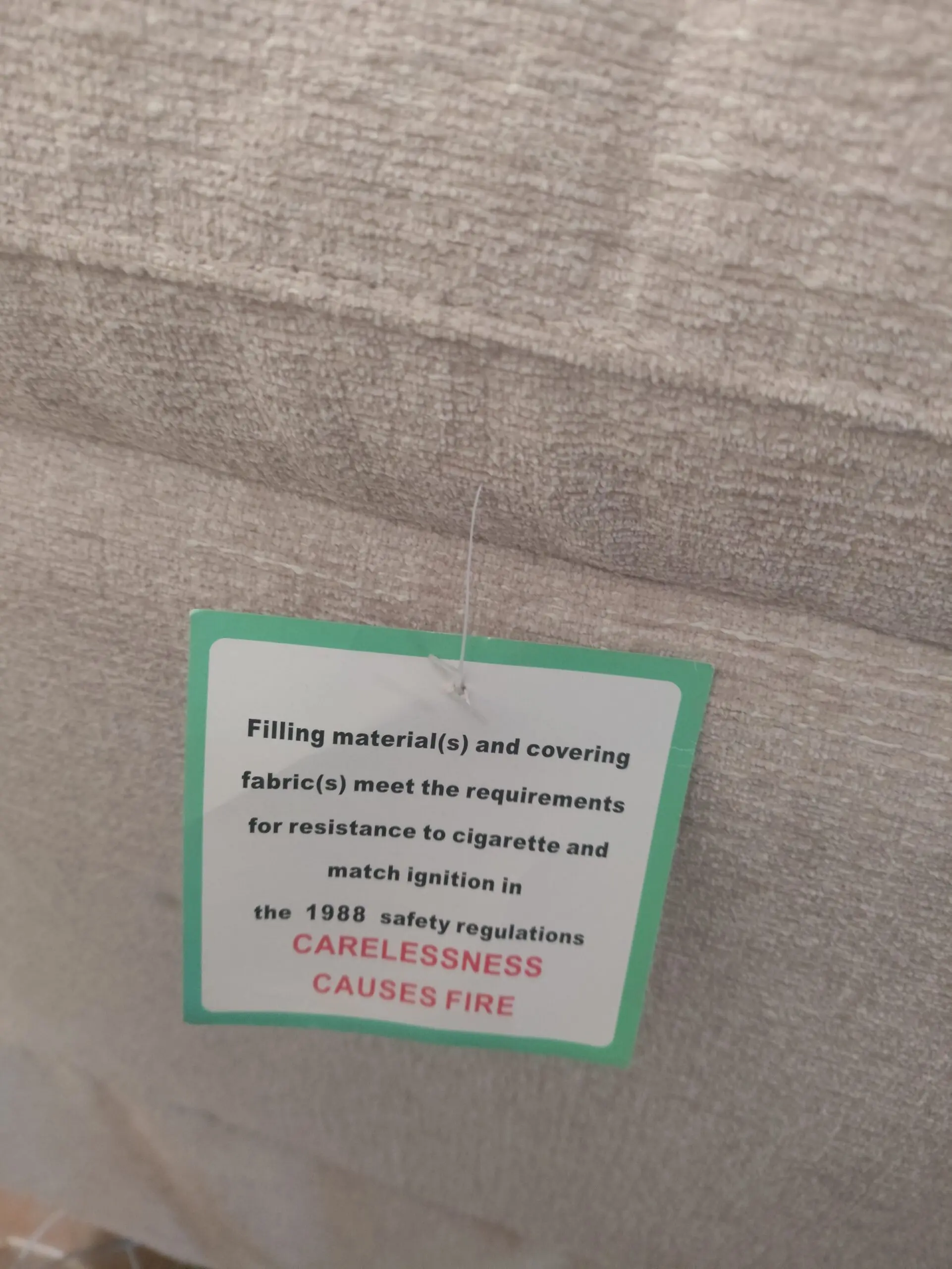 Cream 3 seater Lazboy recliner sofa.