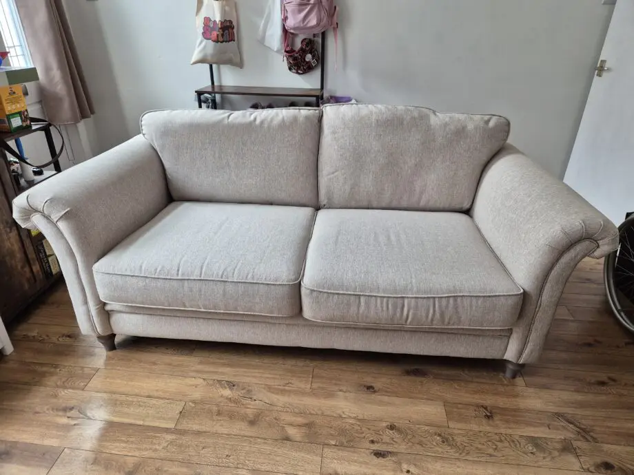 Country Living Woodstock 3 Seater Sofa & Storage Footstool - Beige