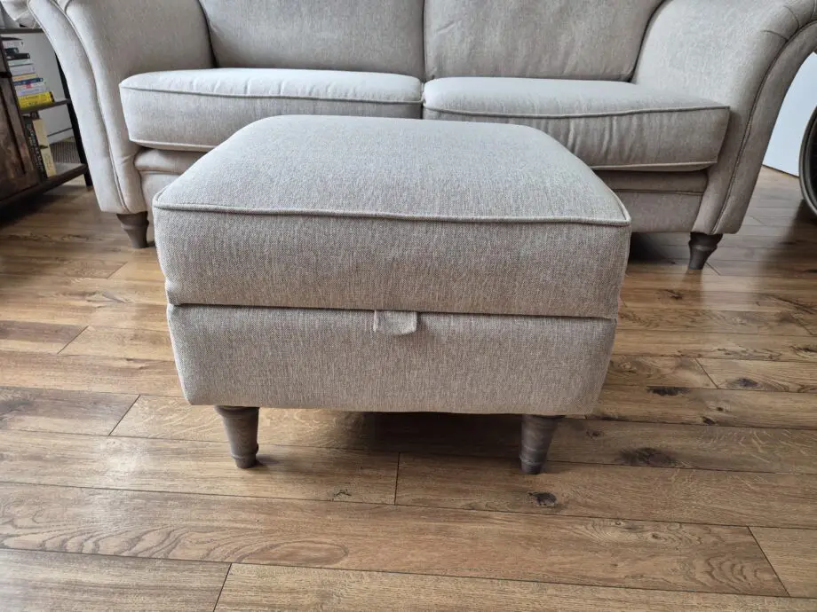 Country Living Woodstock 3 Seater Sofa & Storage Footstool - Beige