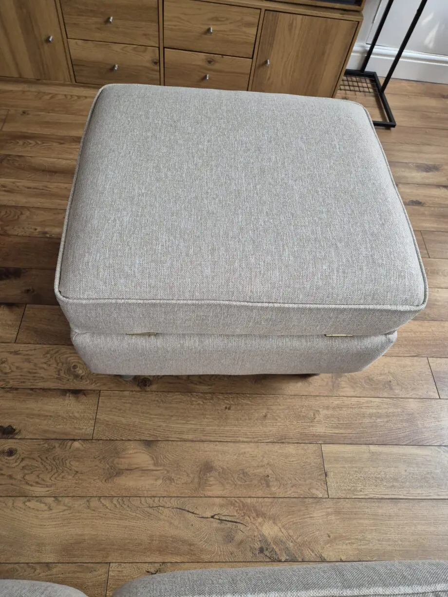 Country Living Woodstock 3 Seater Sofa & Storage Footstool - Beige