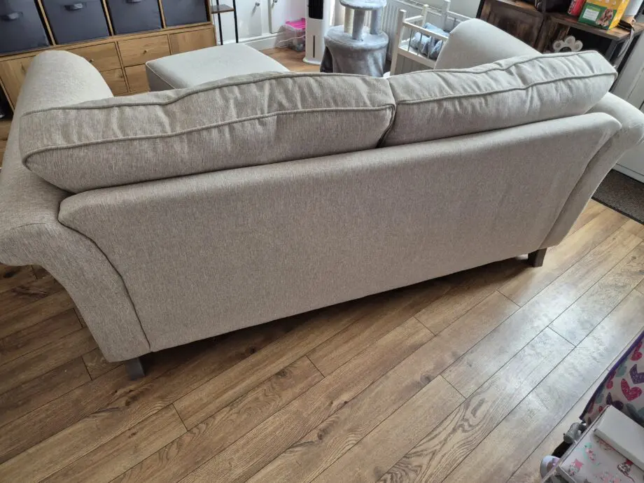 Country Living Woodstock 3 Seater Sofa & Storage Footstool - Beige