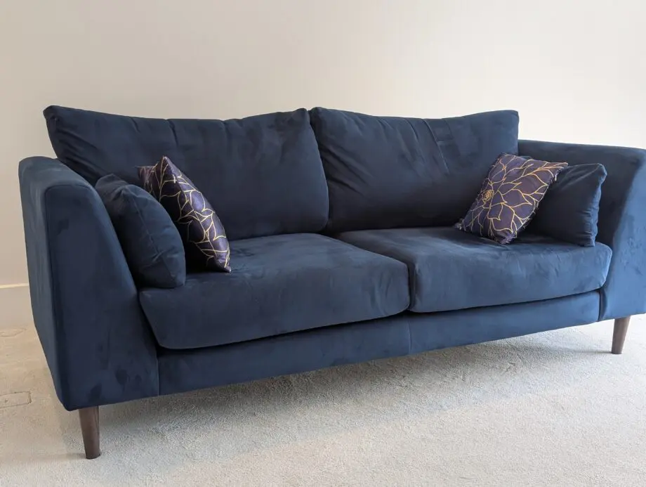 Danetti 3-Seater Sofa in Stylish Navy Blue
