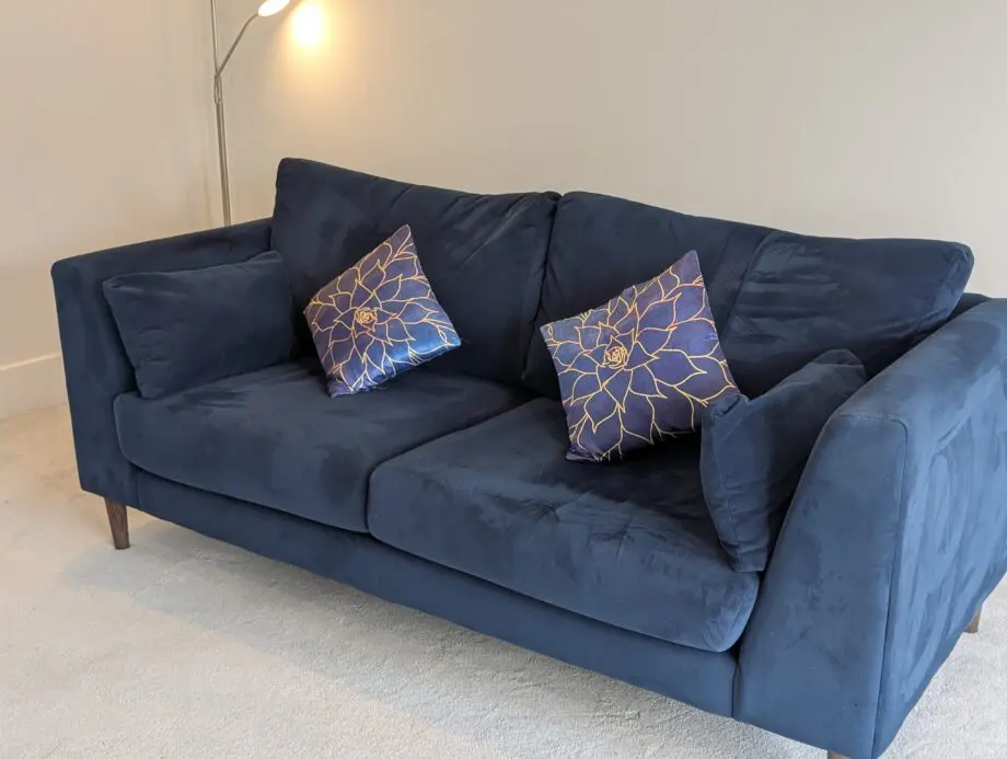Danetti 3-Seater Sofa in Stylish Navy Blue