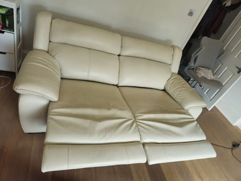 Furniture Village Pure Leather Electric Recliner Sofa