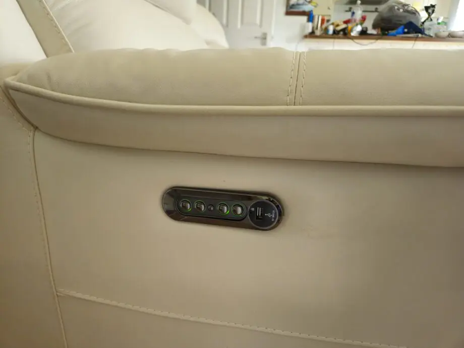 Furniture Village Pure Leather Electric Recliner Sofa