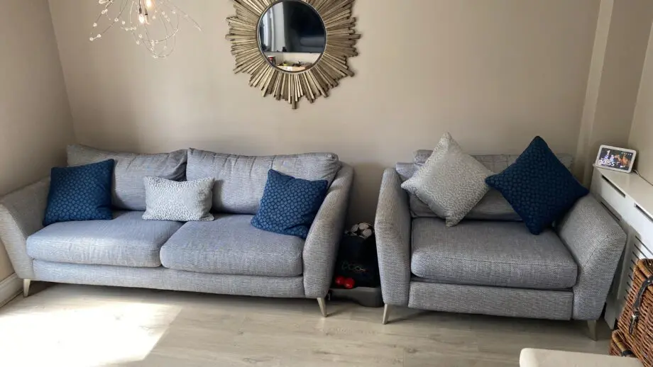 DFS LIBBY 3 Seater sofa and motion recliner cuddler seat