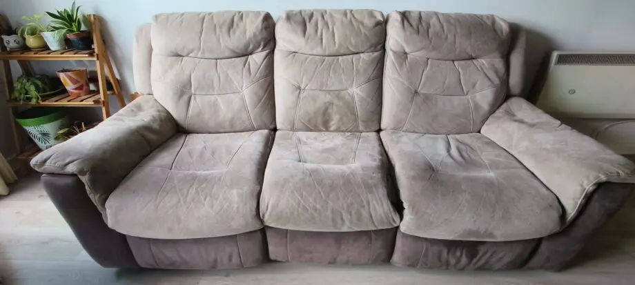 Grey 3 seater recliner sofa