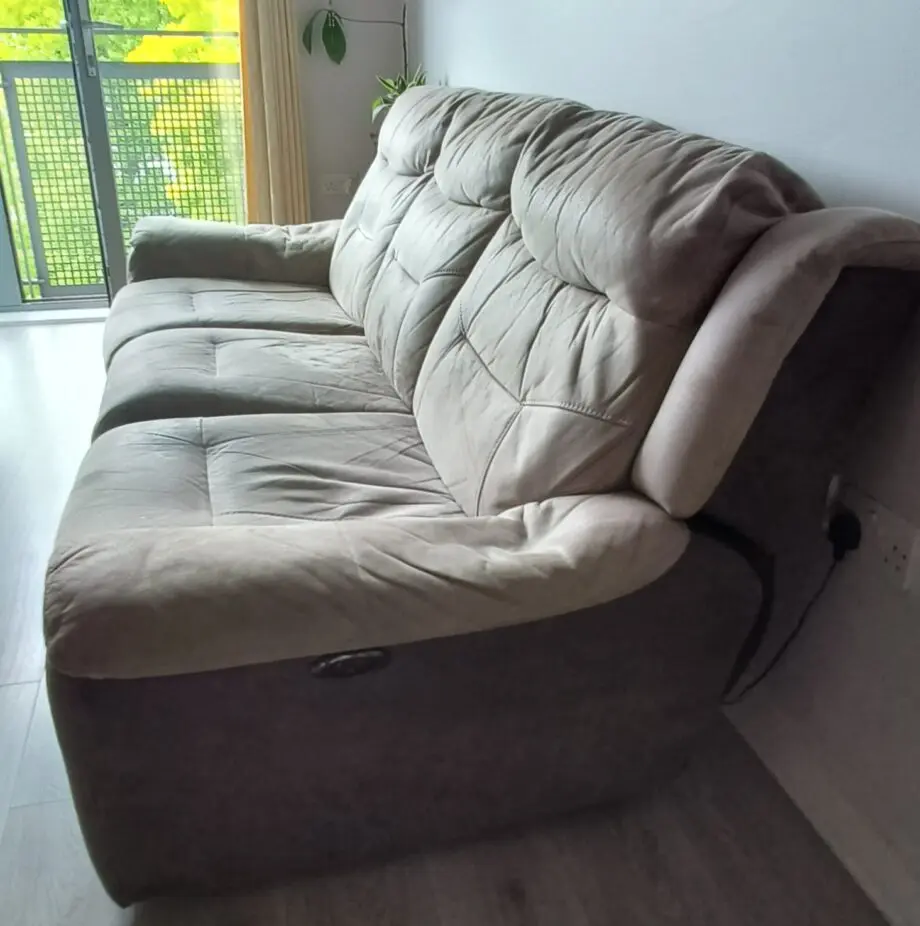 Grey 3 seater recliner sofa