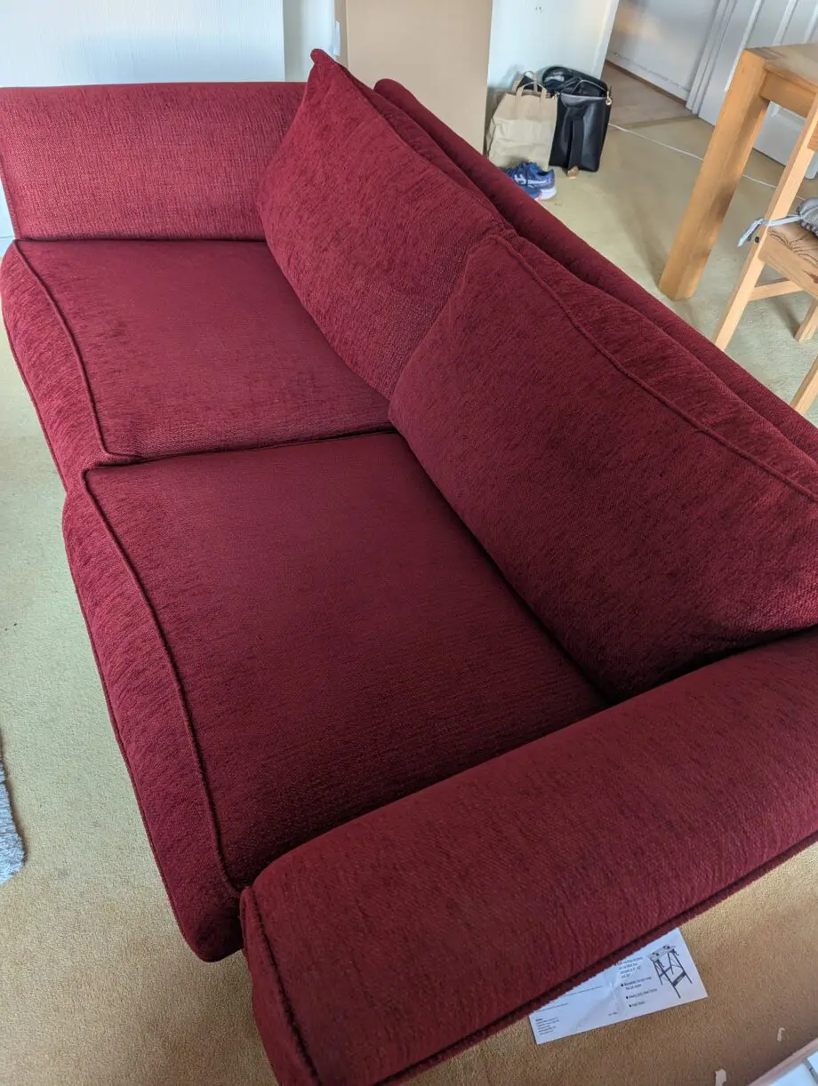 2 Seater Red Sofa