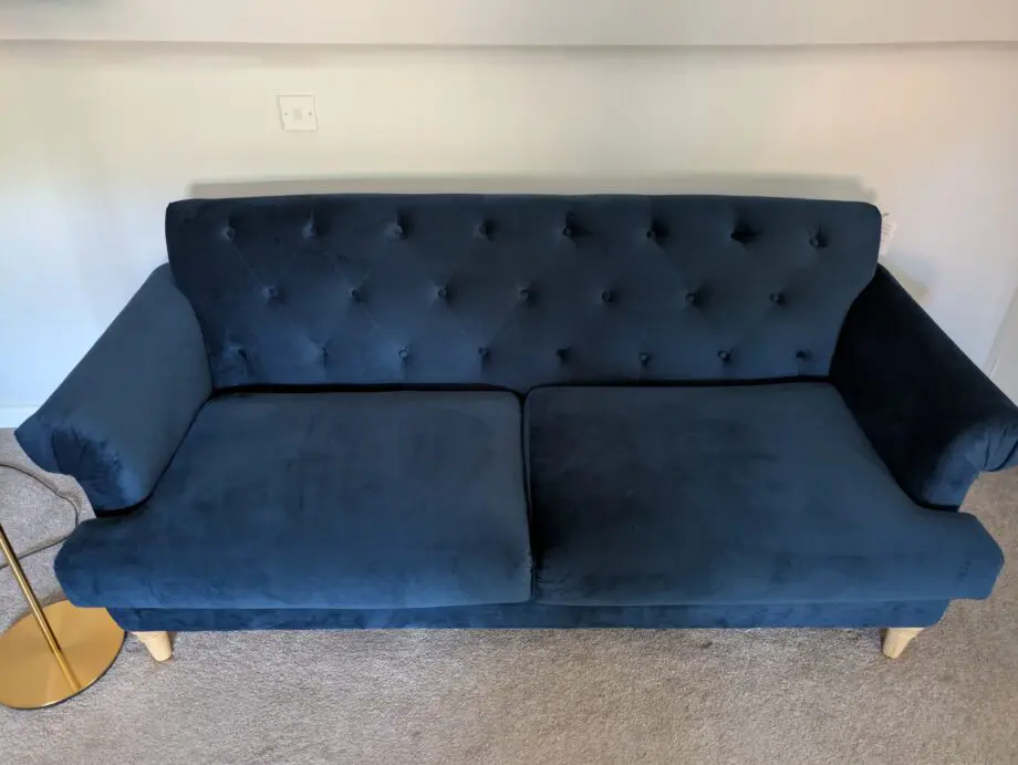 **Virtually new** Dunelm Jazz Velvet 3-seater Sofa