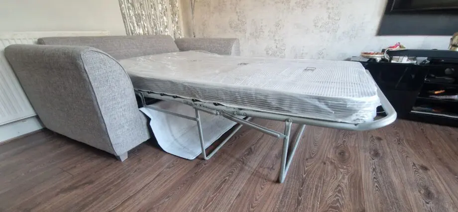 DFS Sofa Bed - Fabric / Soft Grey