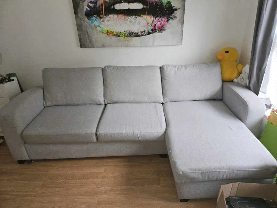 DFS Silver Right Hand Facing Chaise End 3 Seater Supreme Sofa Bed