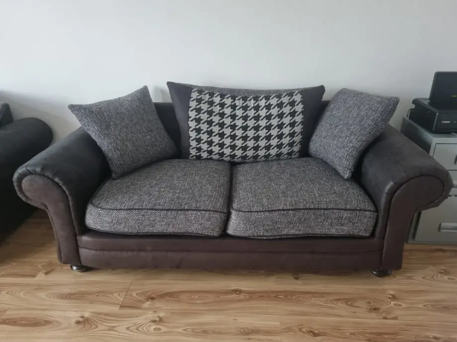Black and grey sofa