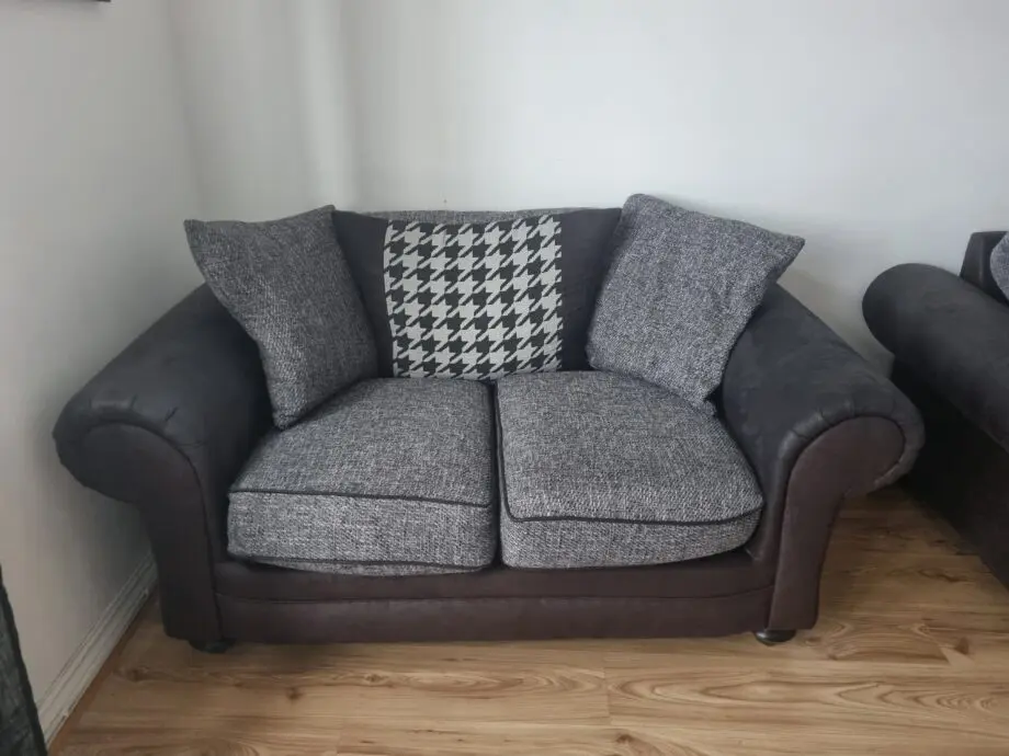 Black and grey sofa