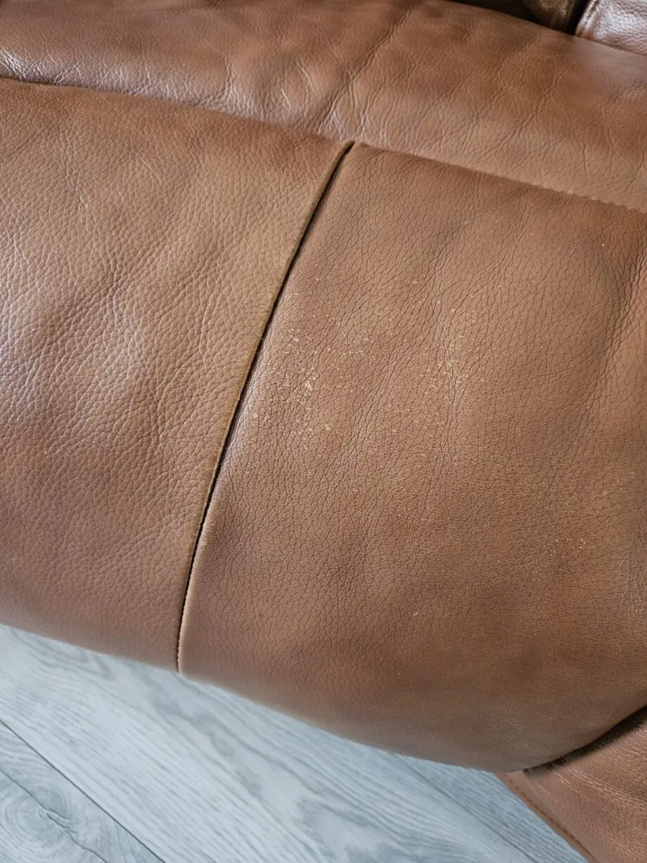 DFS Daytona curved leather sofa