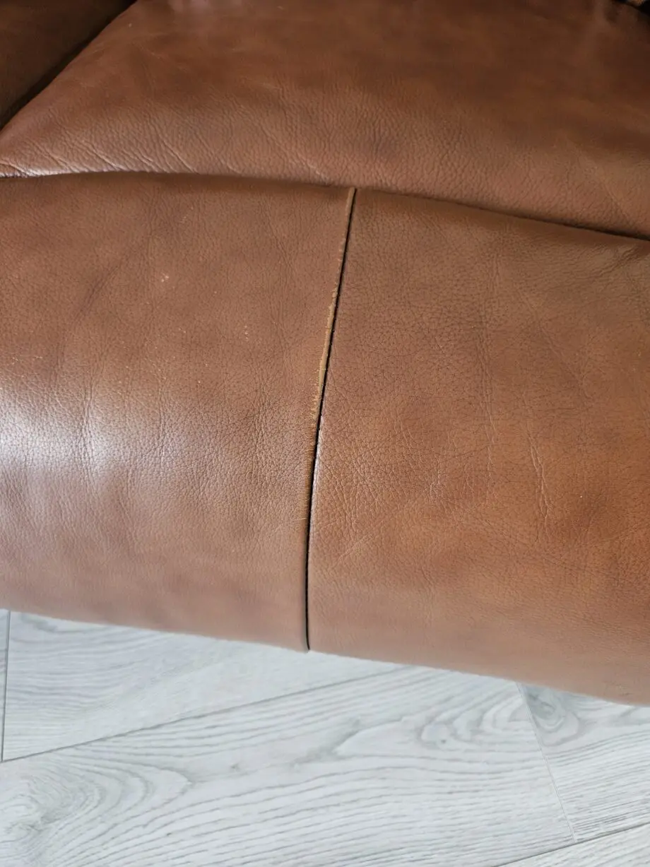 DFS Daytona curved leather sofa