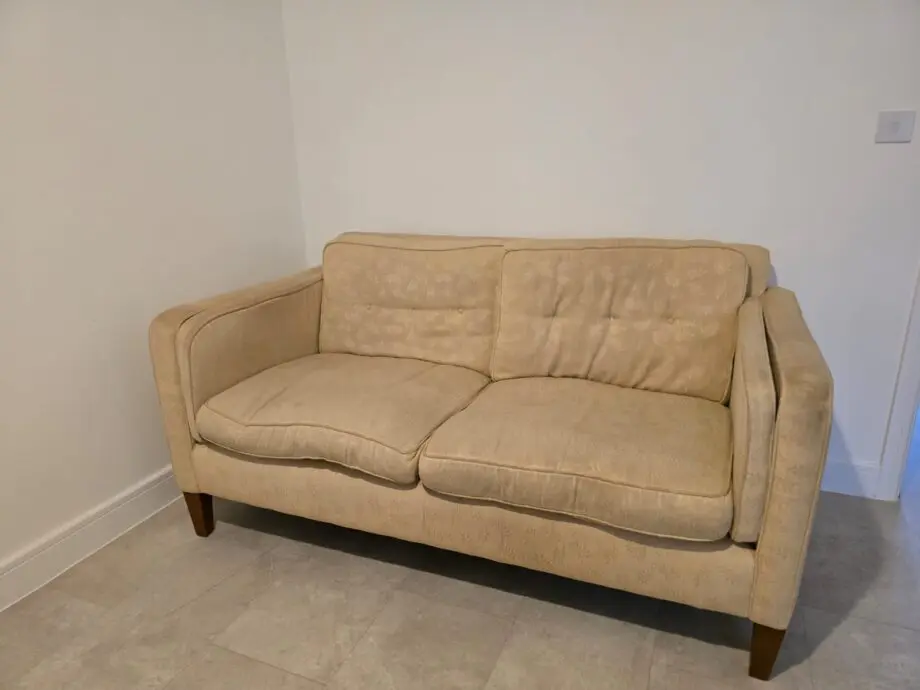 2 seater cream armchair