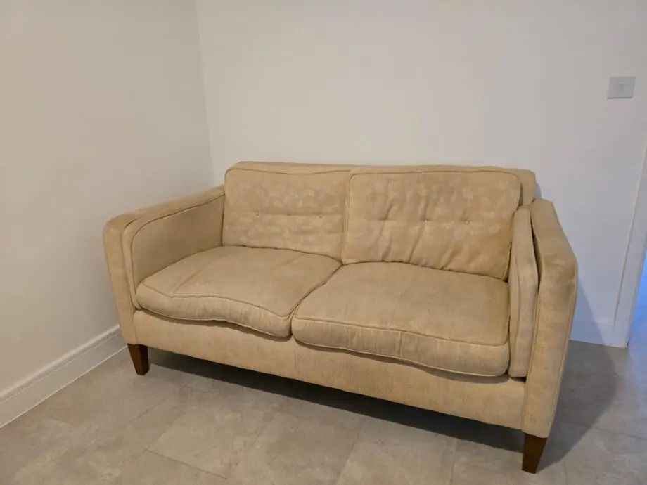 2 seater cream armchair