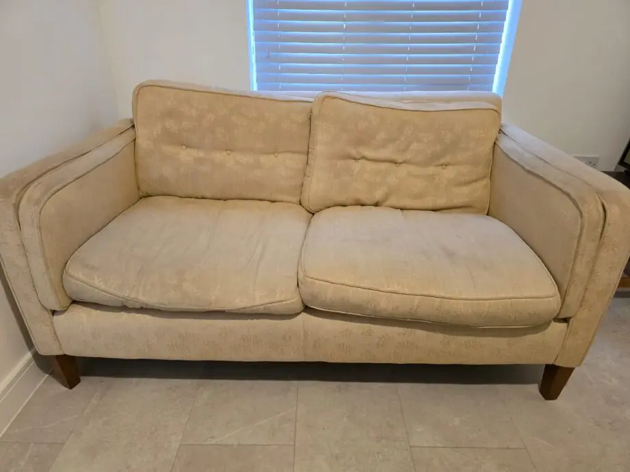 2 seater cream armchair