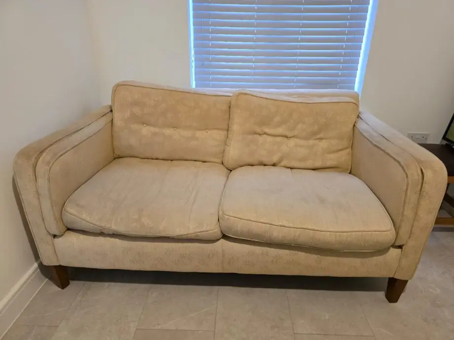2 seater cream armchair